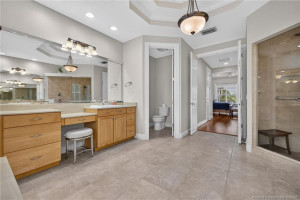 Master bath with her vanity