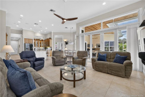 Kitchen opens to family room