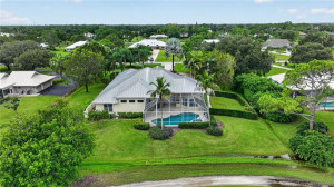 Aerial of the back of home