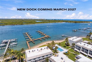 Rendering illustrating the planned new community dock, scheduled for March 2027.