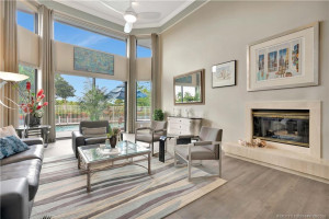 Light and airy...with a double sided gas fireplace