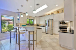 spacious, open kitchen/den/eating area