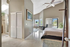 with sliding doors to pool and patio