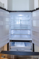 Gorgeous interior of brand-new GE refrigerator with icemaker