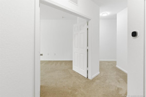 Double Door entry to Master BR, freshly cleaned carpeting, new thermostat outside of MBR