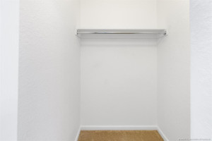 MBR walk-in closet upgraded with new shelf and hanging rod