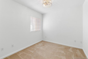 New ceiling light and window blinds in guest BR