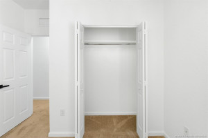 New door handle on BR door and new hanging bar and shelf in closet