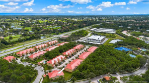 Townhouse is set back from U.S. 1 - convenient location without the traffic noise.