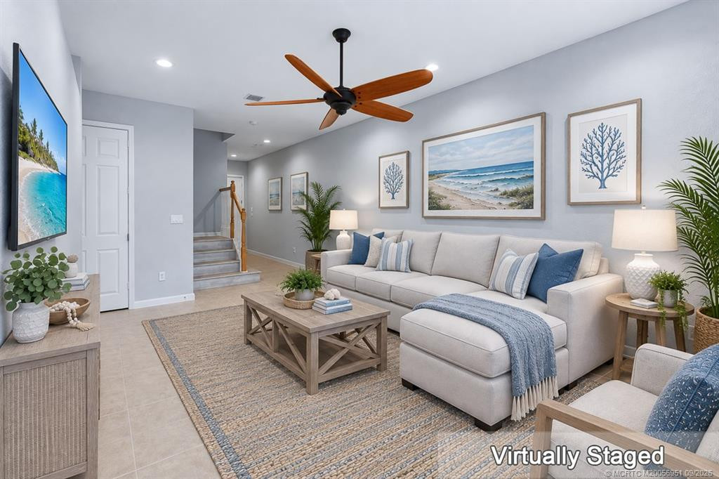 Virtually staged Great Room
