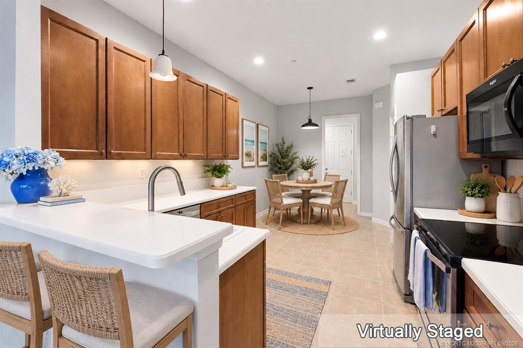 Virtually staged Kitchen