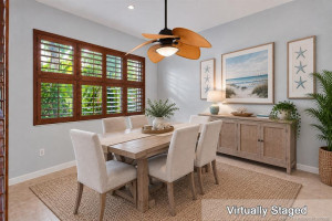 Virtually Staged dining room