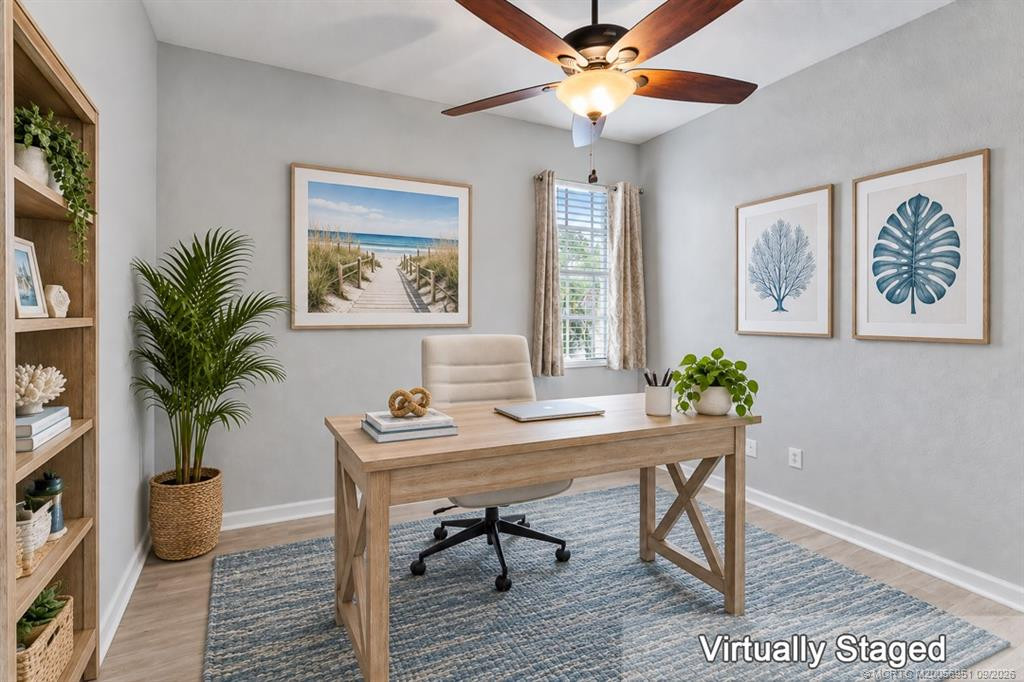Virtually staged Bedroom 3/Office