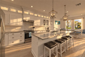 Stunning Kitchen with Large Island is a Chefs Kiss
