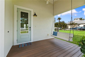 Front Patio with Porch Swing