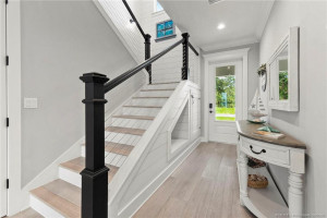 Entry Way with Custom Stair Rail