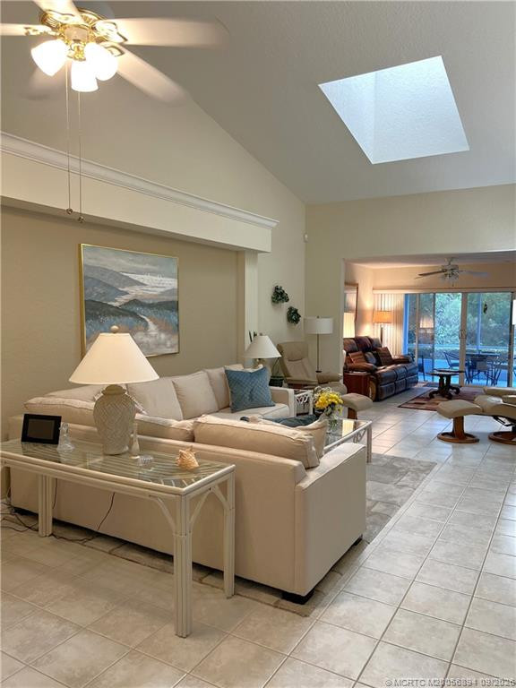 Skylight in Living Room at 3824 SW Inwood Pines Lane, Palm City