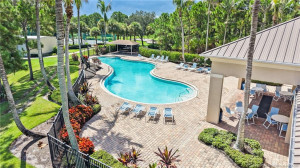 Resort-style heated pool and clubhouse for the community