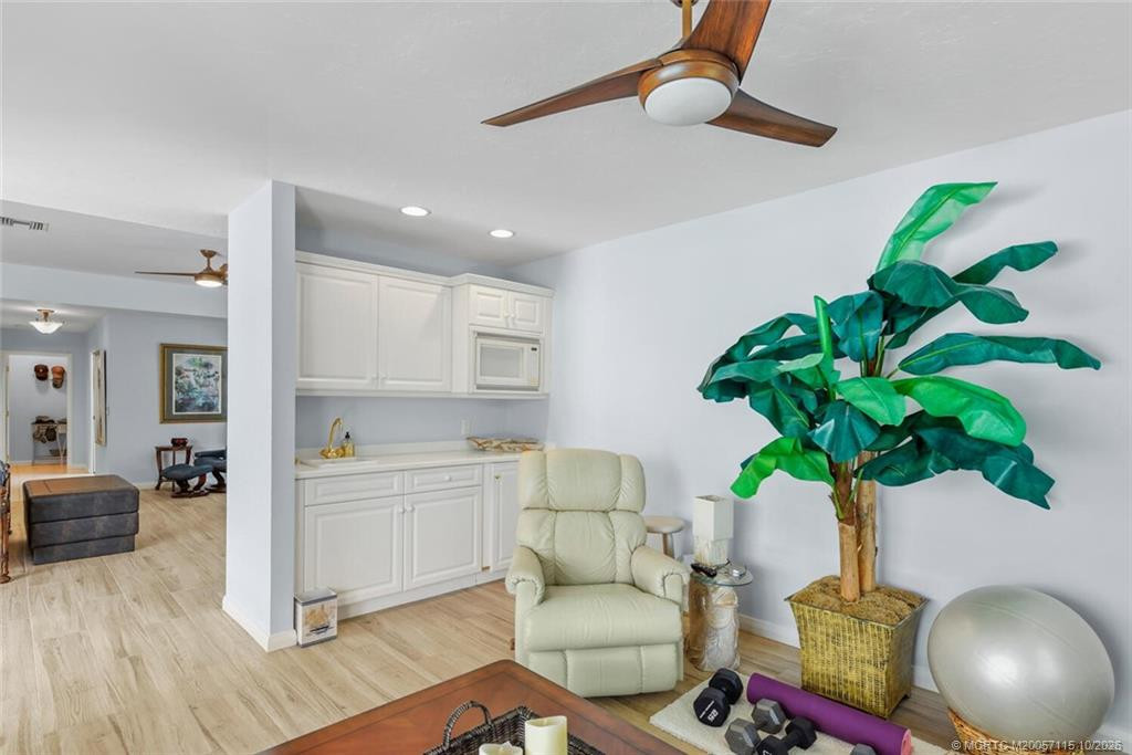 Primary bedroom with separate area for gym/office/yoga/in law suite
