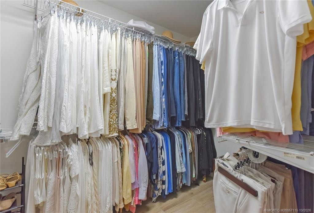 One of several large walk in closets