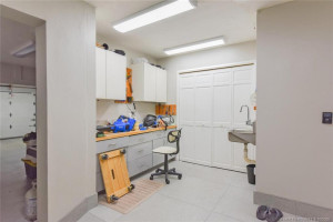 Workshop area in garage