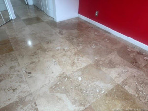THE TILE ON THE FLOOR THROUGH OUT