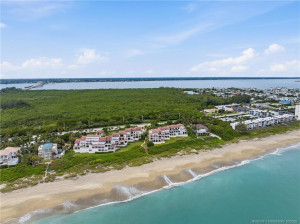 Spectacular aerial perspective showcasing The Dune between the Atlantic Ocean and Indian River.