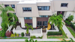Aerial view of enclosed patio with golf course views and fantastic sunsets