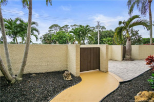 walk way on paved patio