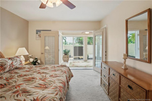 French doors lead out to lanai