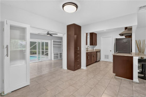 Back porch entry with elegant doors