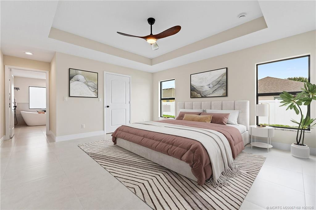 Primary Bedroom virtually staged