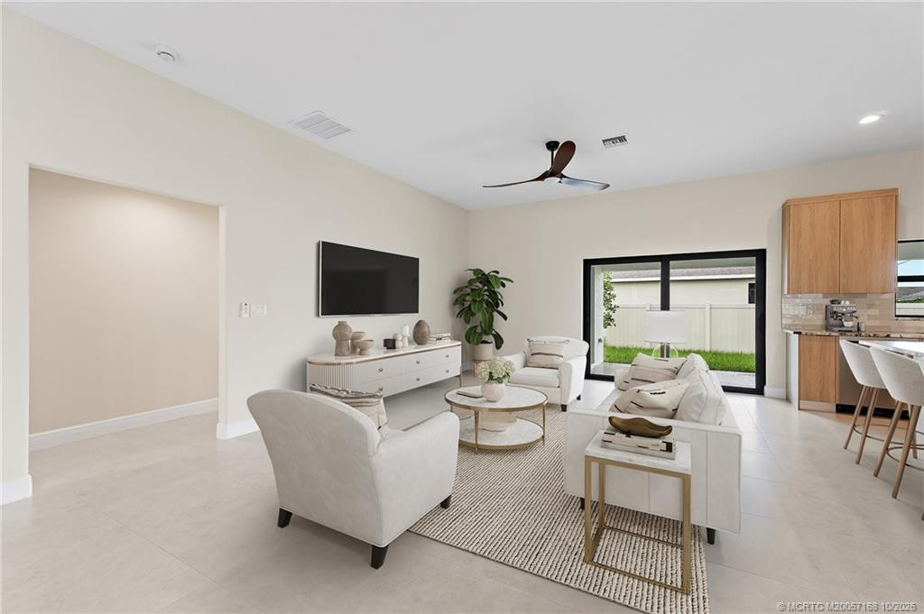 Living Room Virtually staged