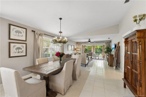Open concept floor plan with dining area