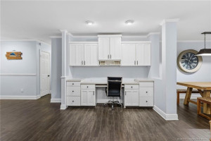 Thoughtfully designed open floor plan with a convenient built-in workspace