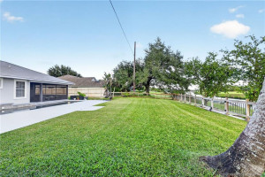 Spacious fenced back yard