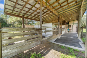 Barn with feed/tack room.