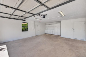 Garage with extra space for workshop