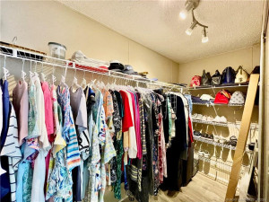 Primary bedroom oversized walk in closet