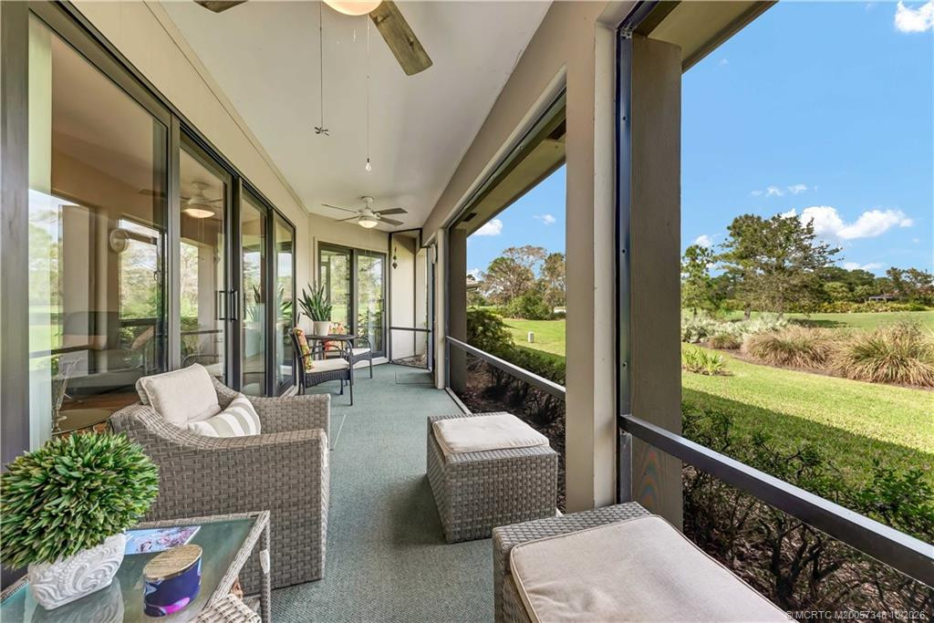 Screen Enclosed Patio with Golf Views