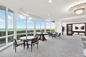 Enjoy stunning Atlantic Ocean views from this beautifully appointed community space, perfect for relaxing or socializing with neighbors.