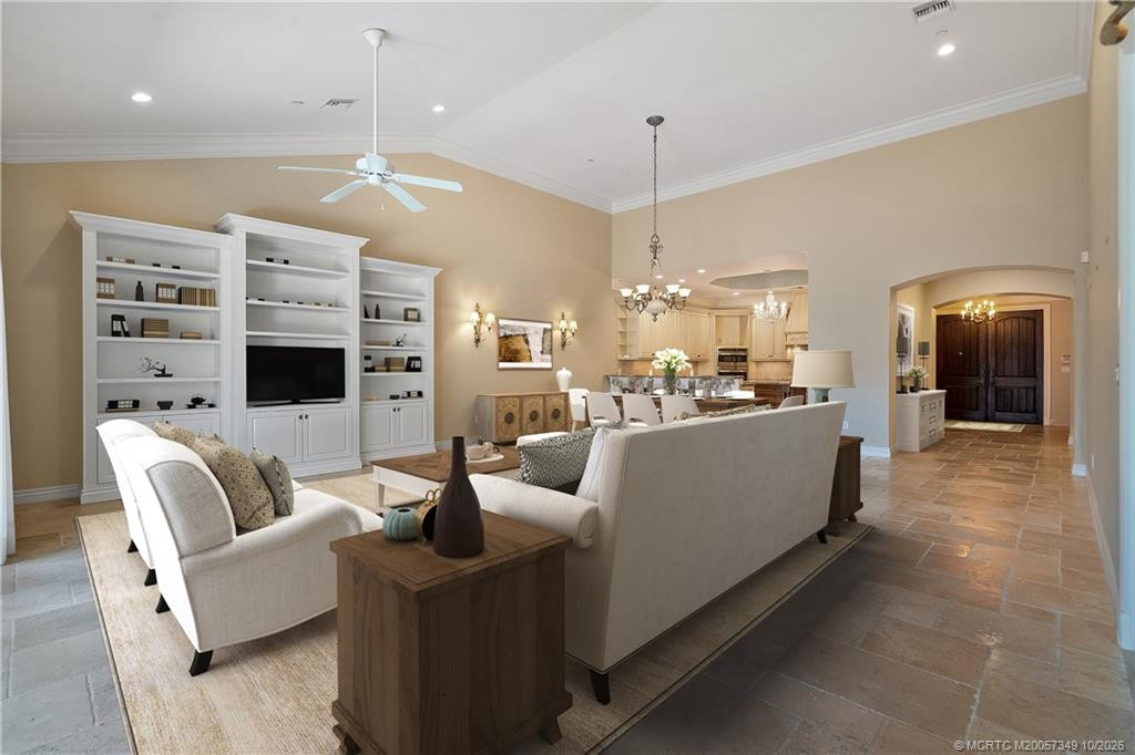 Great room virtually stages