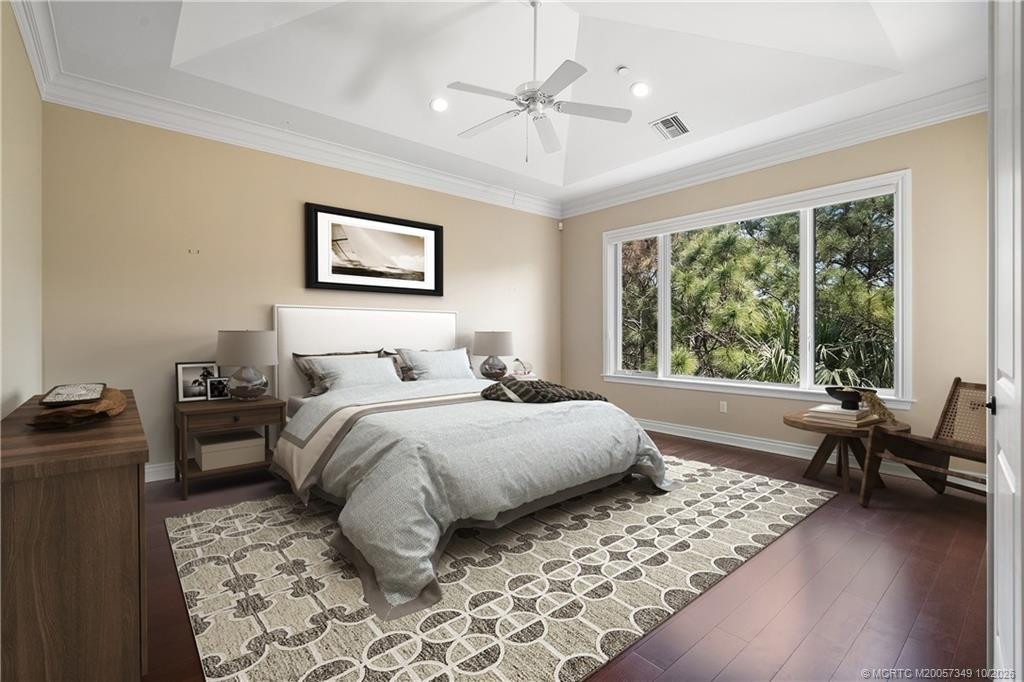 Primary bedroom virtually staged