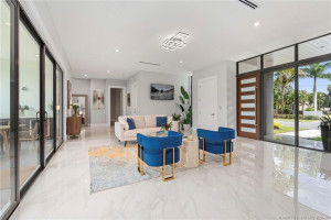 Downstairs Living Area and Entry Way