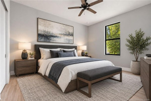 AI Staging Downstairs Bedroom 2/ North Side of Home