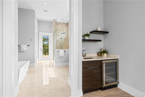 Bar in Primary Bedroom Leading to Primary Bath