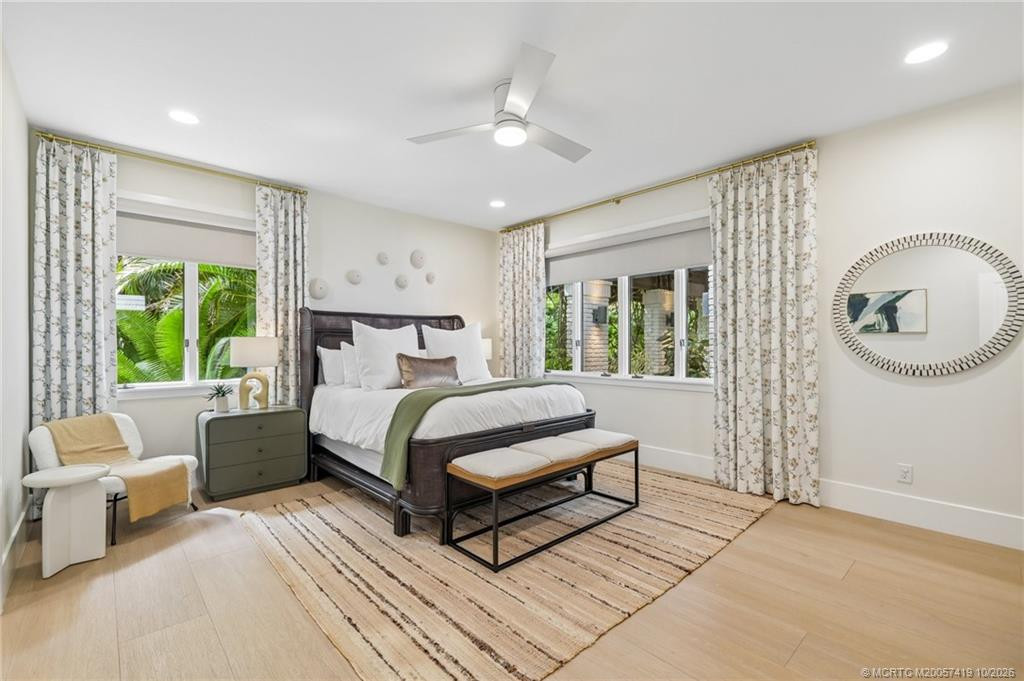 Guest suite with coastal-inspired finishes