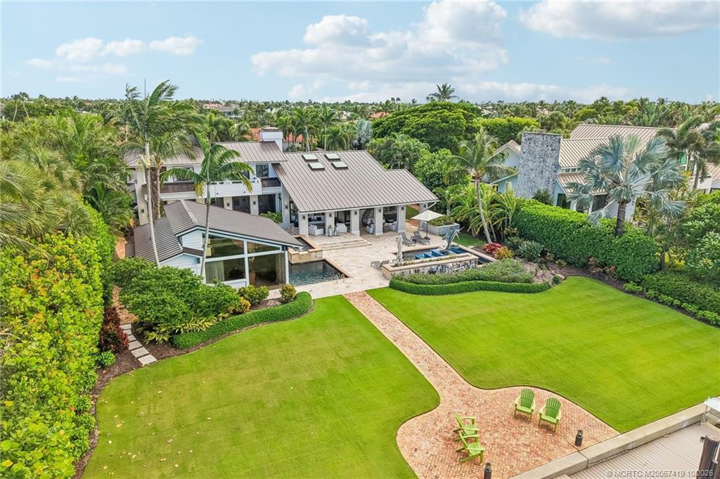Perfect landscaping offers a blend of privacy and open space