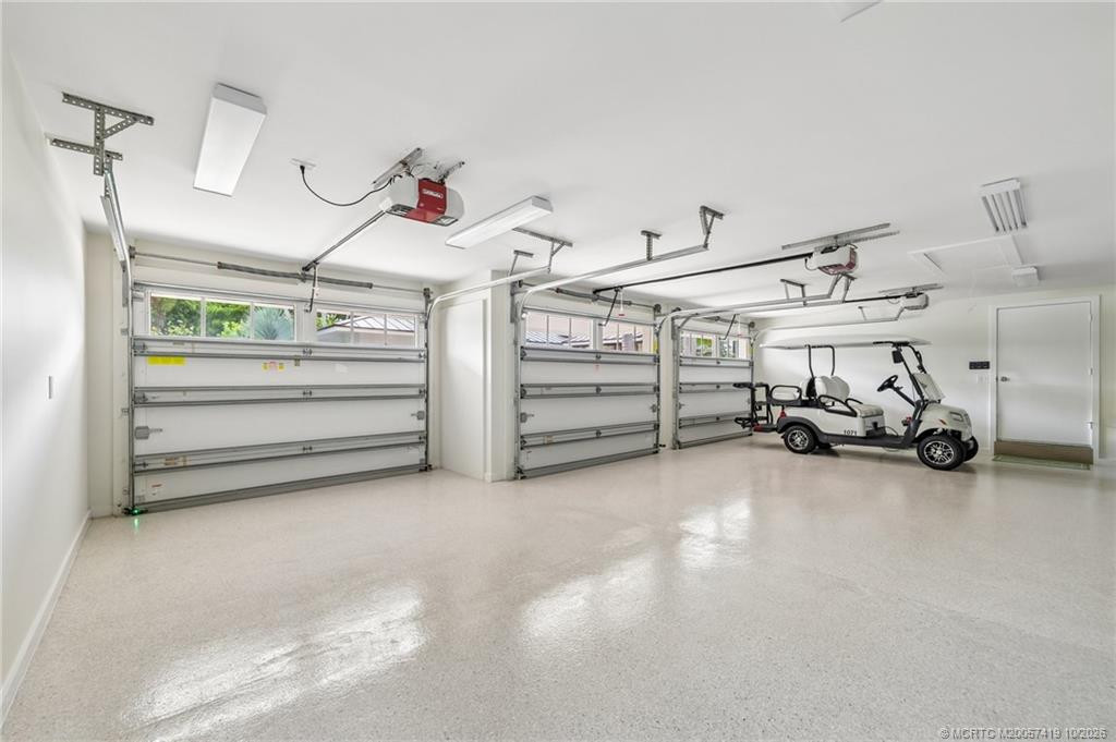 Three-car garage with AC