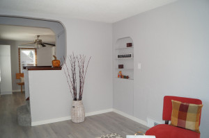 Photo for 2101 1st Avenue SE, Austin, MN 55912 - Listing #5684317 Living room with open stairwell, new flooring throughout property